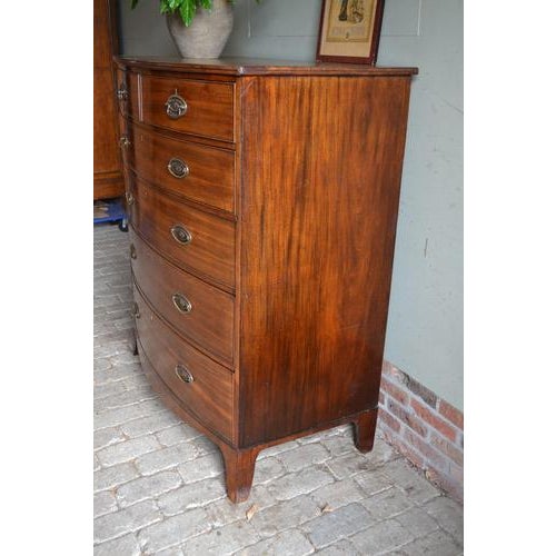 Curved Chest of Drawers in Mahogany For Sale - Image 5 of 8