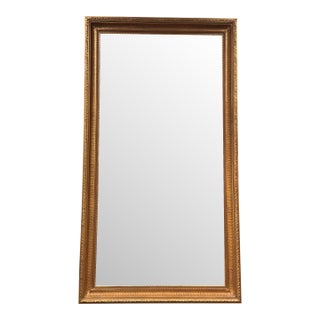 Bespoke Giltwood Beveled Floor Mirror For Sale