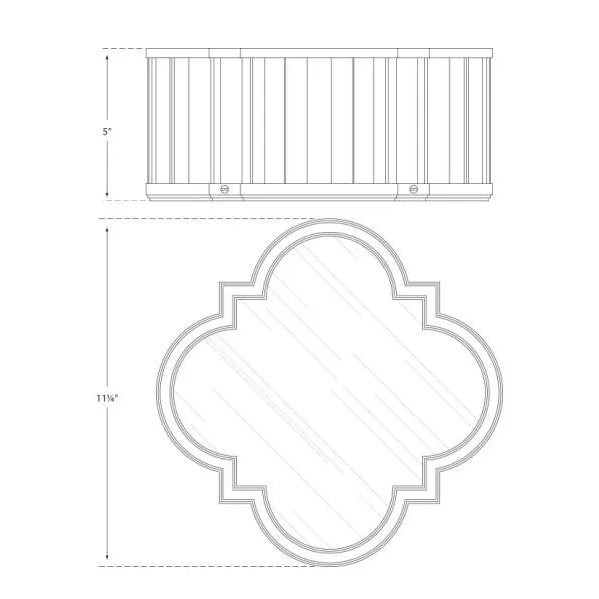 Thomas O'Brien for Visual Comfort Signature Tilden Small Flush Mount in ...