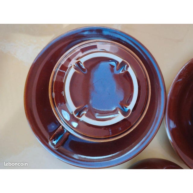 Vintage Set of 4 Cups, 4 Saucers, 1 Milk Jug & 1 Tea or Coffee Pot, Set of 10 For Sale - Image 4 of 12