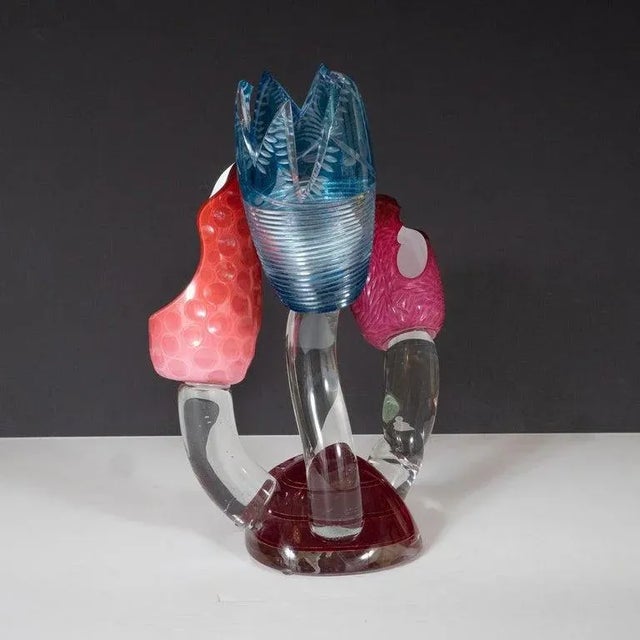Layered Glass "Dragonfruit" Sculpture by Jiri Jelinek For Sale - Image 4 of 13
