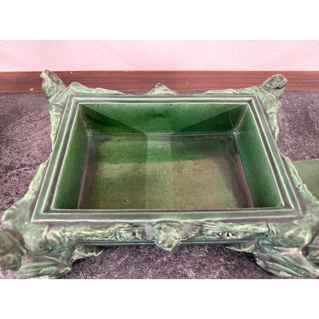 Early 20th Century Atlantic Terracotta Company Arts and Crafts Pottery Lidded Box Gnomes Grotesque For Sale - Image 4 of 18