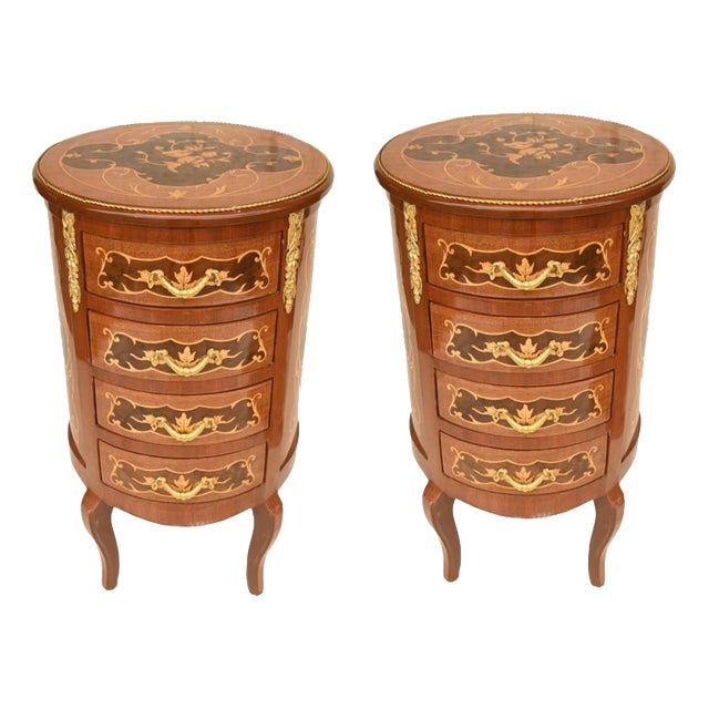Louis XV French Revival Nightstands, Set of 2 For Sale