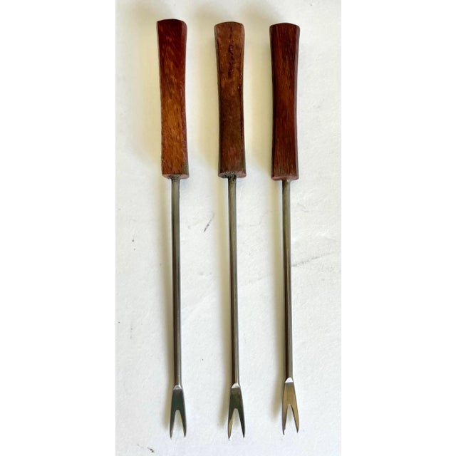 Mid 20th Century Mid-Century Modern Rosewood Appetizer Sticks - Set of 13 For Sale - Image 4 of 7