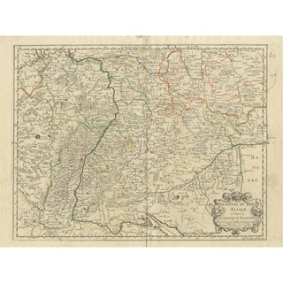 Antique Map of Rhineland and Alsace For Sale