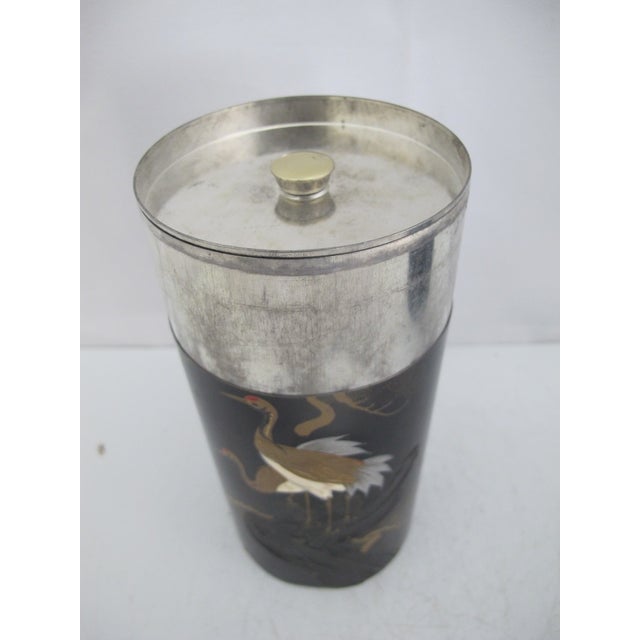 Early 20th Century Chinese Chi Chi Fortune Teller in Japanese Gold Crane Lacquer Caddy Box For Sale - Image 5 of 14