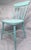 Vintage Chippy Turquoise Wooden Farmhouse Shabby Chic Accent Chair For Sale - Image 10 of 13