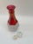 Hollywood Regency Vintage Hollywood Glam Indiana Glass Diamond Red Decanter For Sale - Image 3 of 4