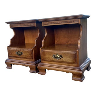 Ethan Allen Classic Manor Maple Nightstands - a Pair For Sale