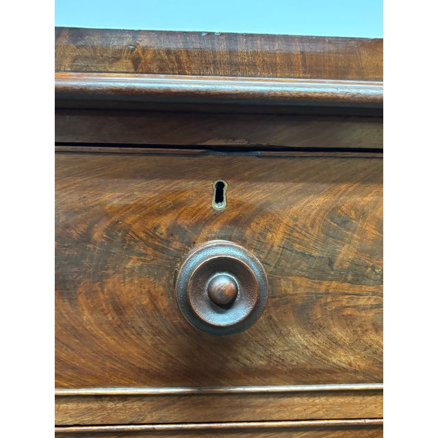 Antique English Mahogany Chest of Drawers For Sale - Image 4 of 9