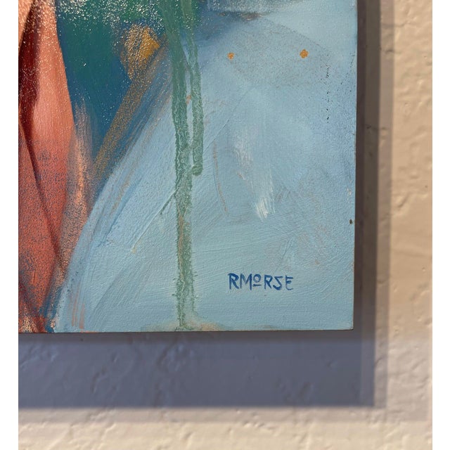 Abstract Overlapping by Ryan Morse | Oil on Board Two figures interacting in an abstract background. For Sale - Image 3 of 4