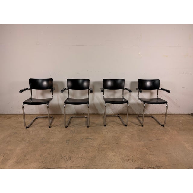 S43F Cantilever Chairs by Mart Stam for Thonet, 1970s, Set of 4 For Sale - Image 16 of 16
