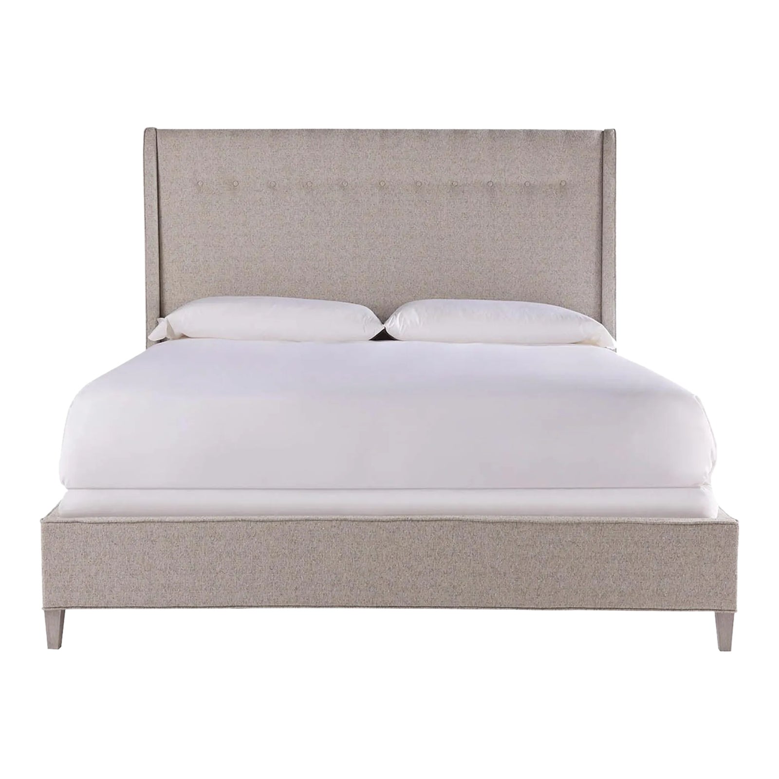 Transitional Gramercy Bed Queen 50, Light Gray Chairish