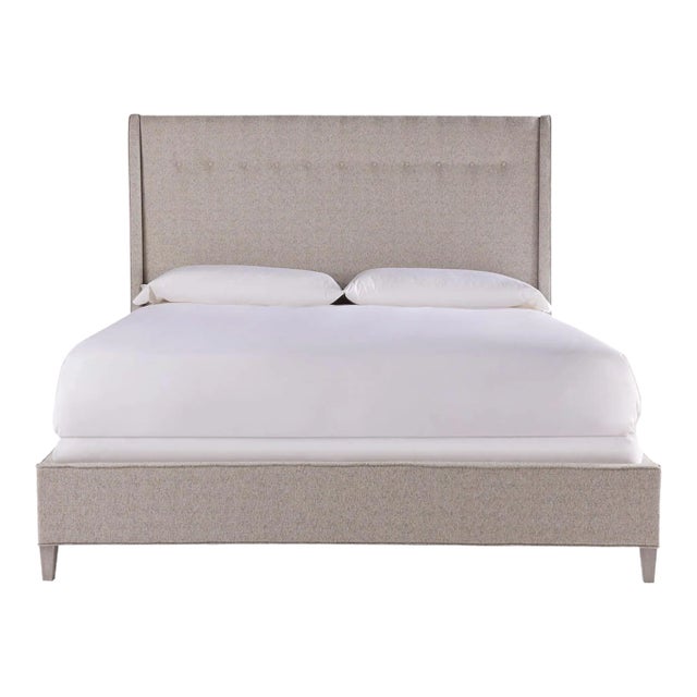 Transitional Gramercy Bed Queen 50, Light Gray For Sale