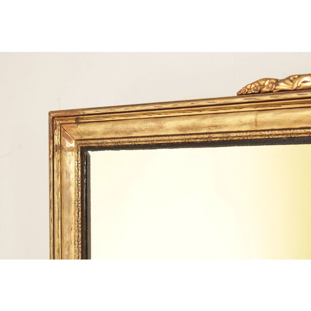 Vintage Gilt Frame Etched Masted Ship Wall Mirror For Sale - Image 4 of 13