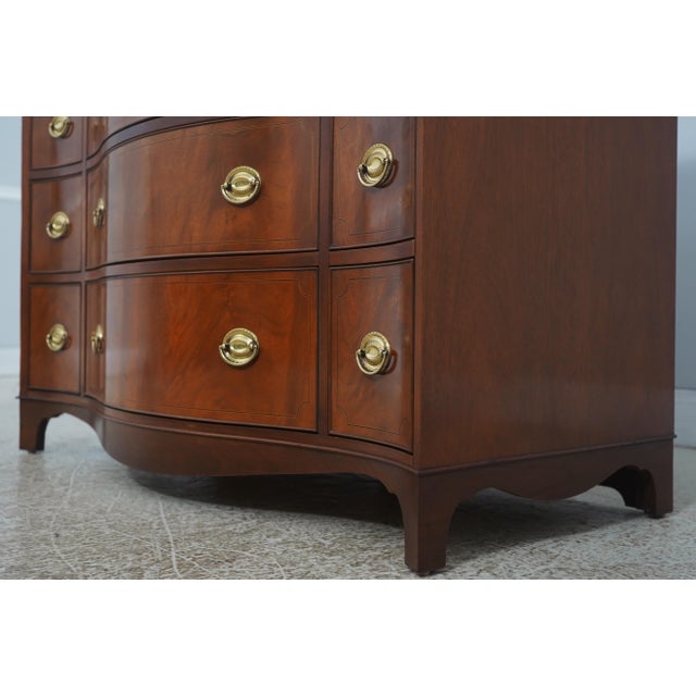 Baker Historic Charleston Mahogany Bow Front Dresser For Sale - Image 9 of 18