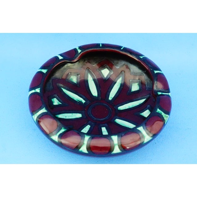 1930s Vintage Art Deco Futurist Ceramic Ashtray by Fama F.A.M.A. Ascoli Piceno, 1930s For Sale - Image 5 of 18