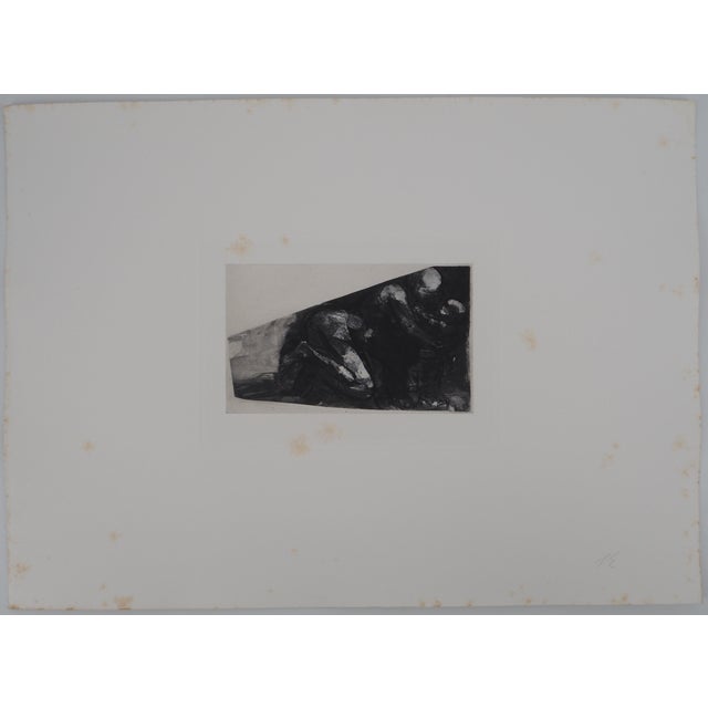 Auguste RODIN (1840-1917) (after) The Nativity Engraving (gravure taken up at the point) and enhanced with watercolor On...