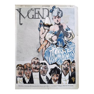 Original 1898 Jugend Magazine Cover No. 5 by August Hoffmann Von Vestenhof – German Art Nouveau (Jugendstil) Print For Sale