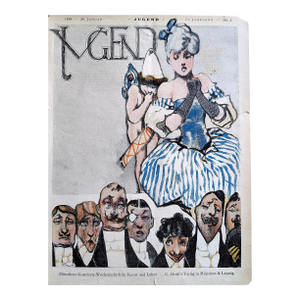 Original 1898 Jugend Magazine Cover No. 5 by August Hoffmann Von Vestenhof – German Art Nouveau (Jugendstil) Print