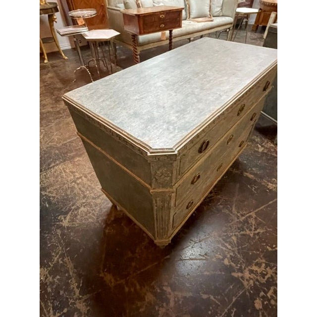 Pair of Swedish Gustavian Neoclassical Painted Chests For Sale - Image 11 of 13