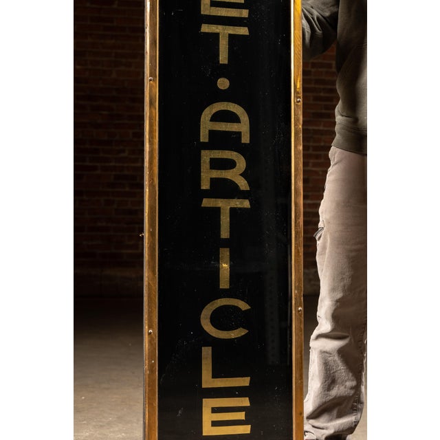 Early 20th Century Early Gold Leaf Reverse on Glass Vogt's Ice Cream Sign For Sale - Image 5 of 7