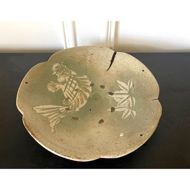 Japanese Japanese Seto Mingei Ceramic Plate Ishizara Edo Peorid For Sale - Image 3 of 17