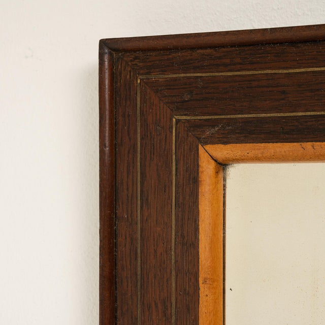 French 19th Century France Brown Wood Mirror For Sale - Image 3 of 8