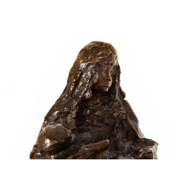 Italian Antique Bronze Sculpture “Flight From Egypt” (1892) Ernesto Bazzaro For Sale - Image 6 of 18