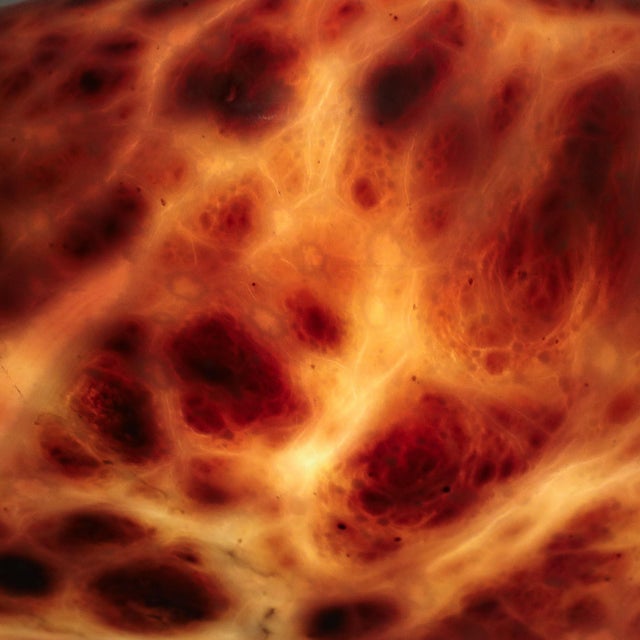 Brown Art Deco Variegated Alabaster & Bronze Pendant Chandelier For Sale - Image 8 of 12