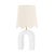 Contemporary Mitzi Roshani 12.25 in. 1 Light Table Lamp in Aged Brass and Ceramic Matte White Finish For Sale - Image 3 of 11