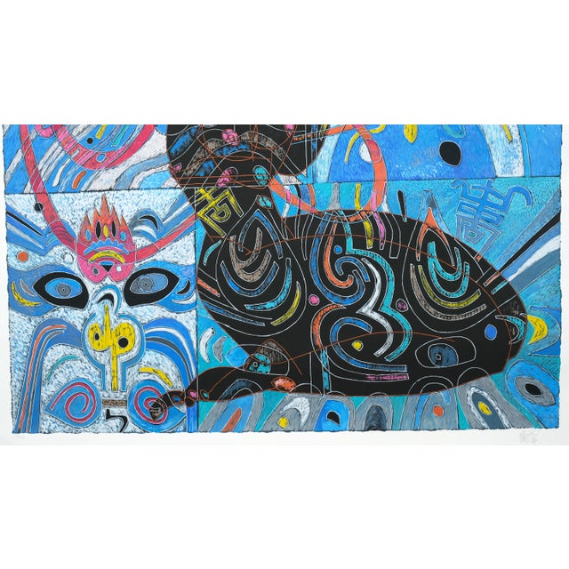 Tiefeng Jiang "Girl of Tang Dynasty" Hand Signed and Numbered Color Serigraph Limited Edition 29/300 Unframed on Wove Paper For Sale - Image 4 of 6