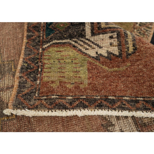 Turkish Mini Rug Oriental Hand Knotted Vintage Rug 1'7" x 3'4" #21275 For Sale In Houston - Image 6 of 8