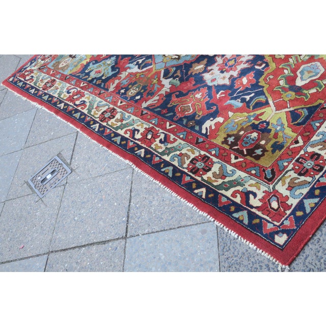 Antique Hand-Hooked Rug with Large Palmettes, 1920 For Sale - Image 17 of 18