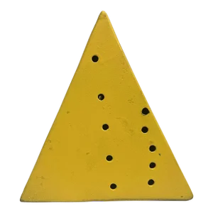 Lucio Fontana (1899-1968), Midcentury, Geometric Abstract Sculpture, Painted Steel, Signed, Artist’s Proof