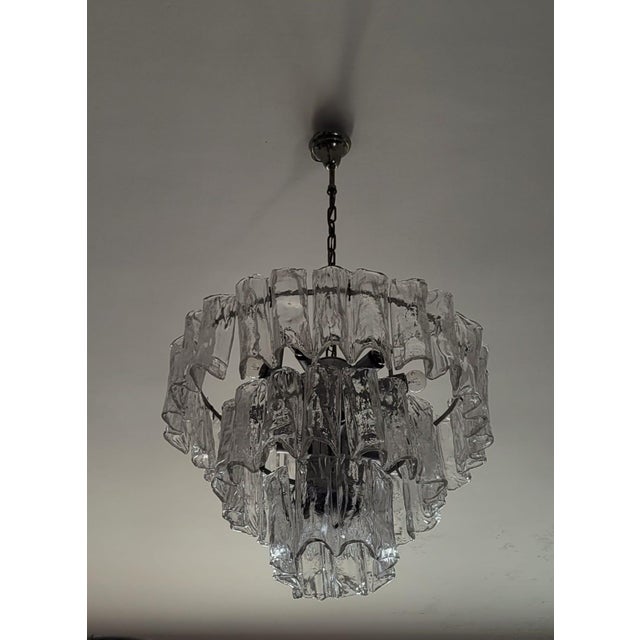 Venini Large Chandelier by Toni Zuccheri for Venini, 1960s For Sale - Image 4 of 16