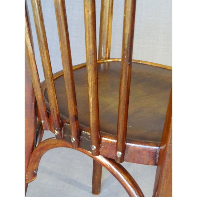 Wood Vintage French Art Deco Office Chair, 1930 For Sale - Image 7 of 8