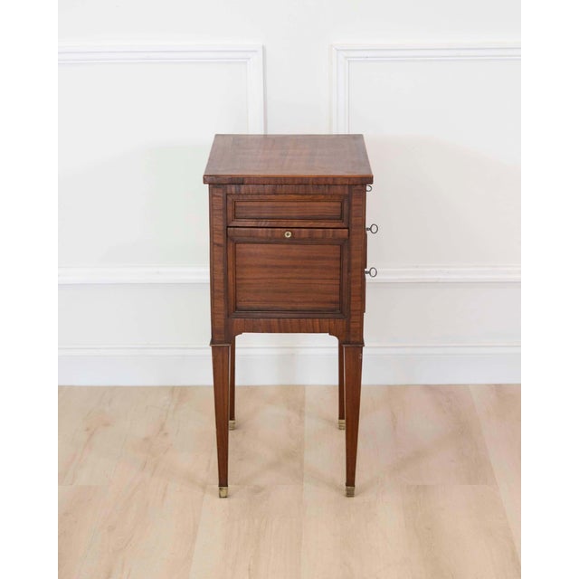 French 19th Century Louis XVI Style Side Table with Fitted Mirror For Sale - Image 10 of 12