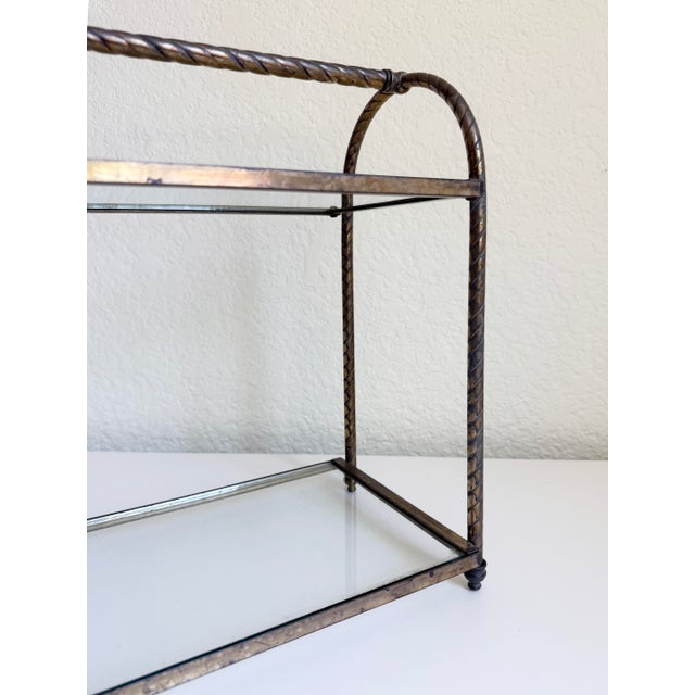 Metal Vintage Brass Tabletop Etagere, 1960s For Sale - Image 7 of 13
