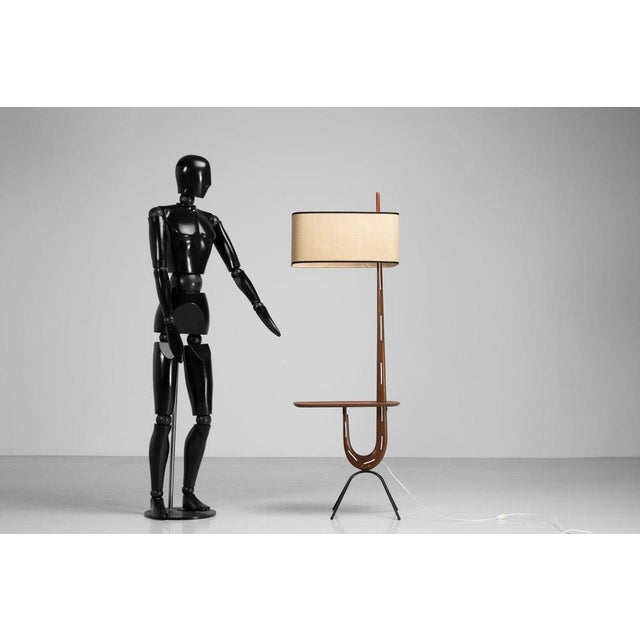 Metal Giraffe Tablet Floor Lamp from Rispal, France, 1950s For Sale - Image 7 of 18