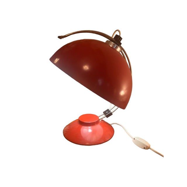 Red Table Lamp, 1970s For Sale - Image 11 of 11