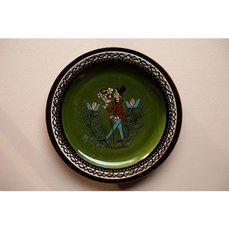 Mid-Century Swiss Folk Art Studio Pottery Wall Plates by Mw Thun - Set of 9 For Sale - Image 10 of 16