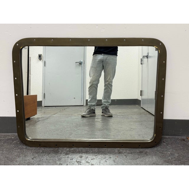 Restoration Hardware Restoration Hardware Teen Pierced Metal Wall Mirror For Sale - Image 4 of 12