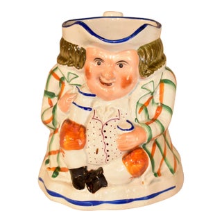 19th Century Toby Jug With Plaid Jacket For Sale