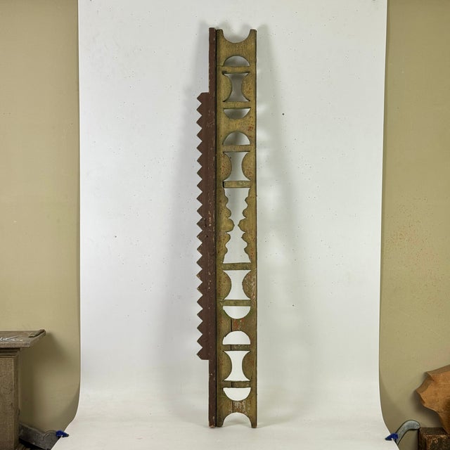 Majestic Architectural Salvage Ornamental Painted Wood Frieze/Valance Decorative Element C. Late 19th American Victorian Design For Sale - Image 9 of 13