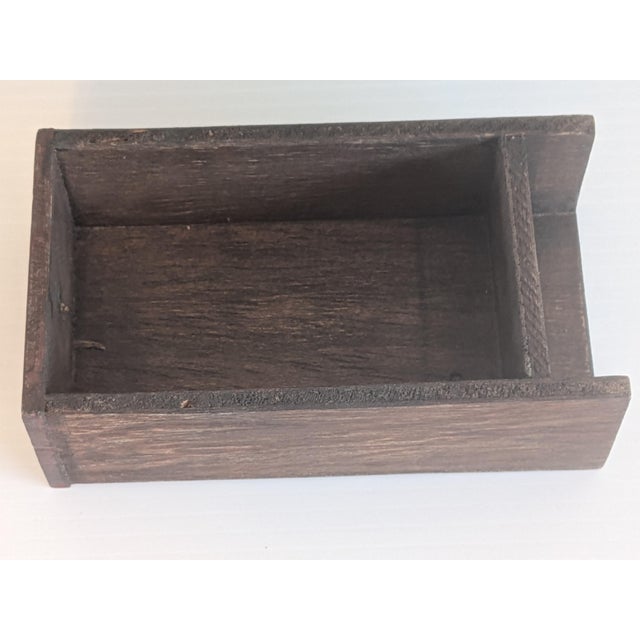 Vintage Handcrafted and Painted Wood Folk Art Jewelry Box For Sale - Image 10 of 12