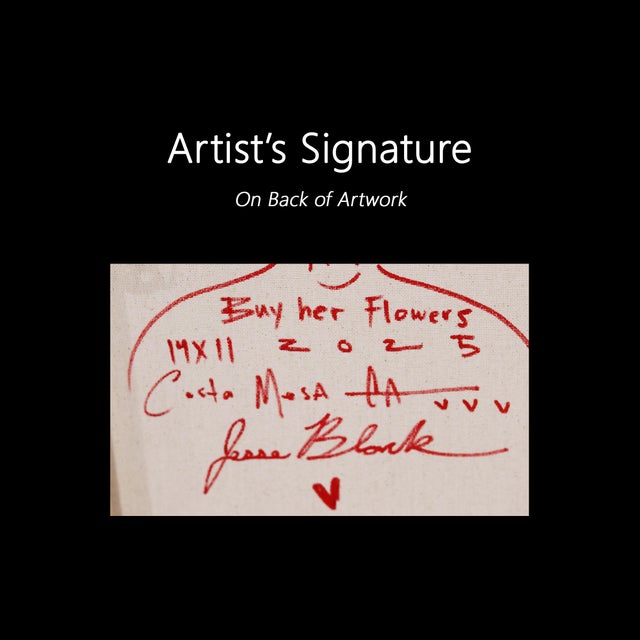 Buy Her Flowers - Original Contemporary Cowgirl Painting on Canvas by Jesse Black For Sale - Image 9 of 9