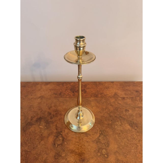 Antique Brass Candlesticks, 1900, Set of 2 For Sale - Image 3 of 6