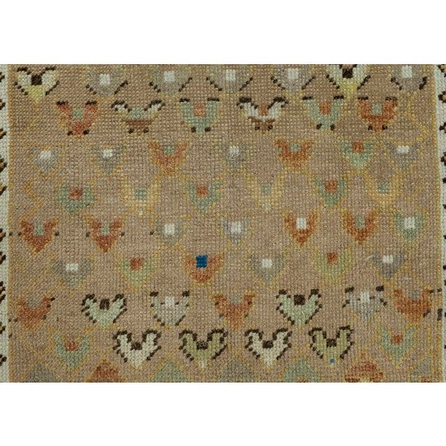 Turkish Mini Rug Oriental Hand Knotted Vintage Rug 2'5" x 2'5" #16231 For Sale - Image 4 of 8