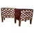 Red Optical Murano Glass Bedside Tables with Brass Trim from Justfurnituress SRL, Set of 2 For Sale - Image 10 of 10